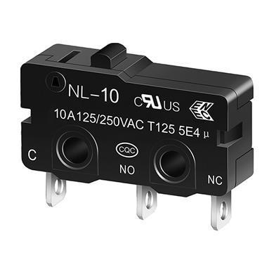 Mini interruptor de acción rápida con pulsador NL-10